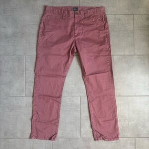 Bixby Men’s Slim Fit Chinos Coral Red | 34x30 Pants